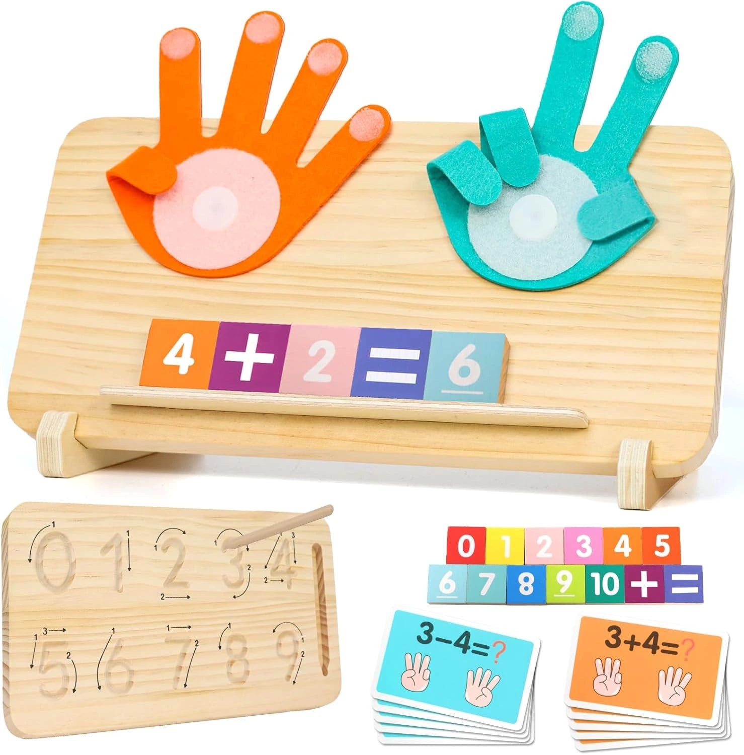 Juego de Cálculo Matemático Suma y Resta con Dedos Montessori - Magnolia Chile