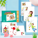 Kit de Pintura para Dedos Sin Desorden | 30 Tarjetas + 12 Colores - Magnolia Chile