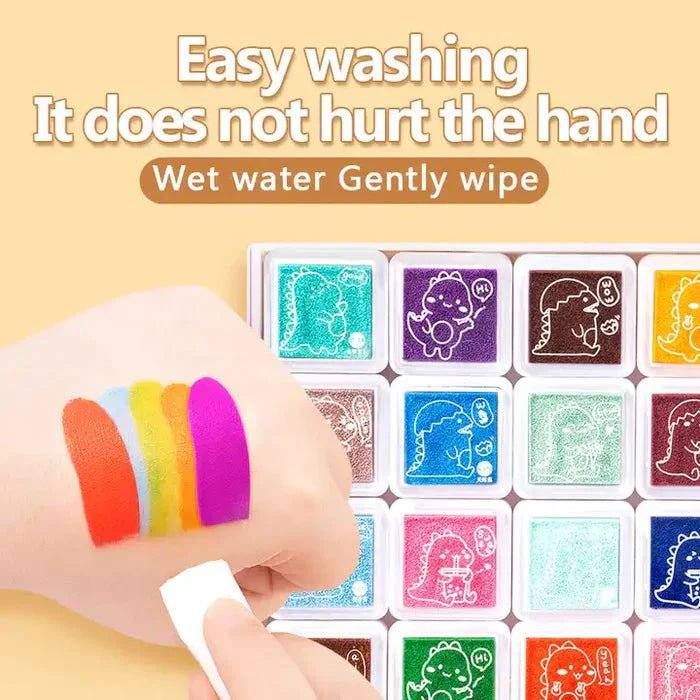 Kit de Pintura para Dedos Sin Desorden | 30 Tarjetas + 12 Colores - Magnolia Chile